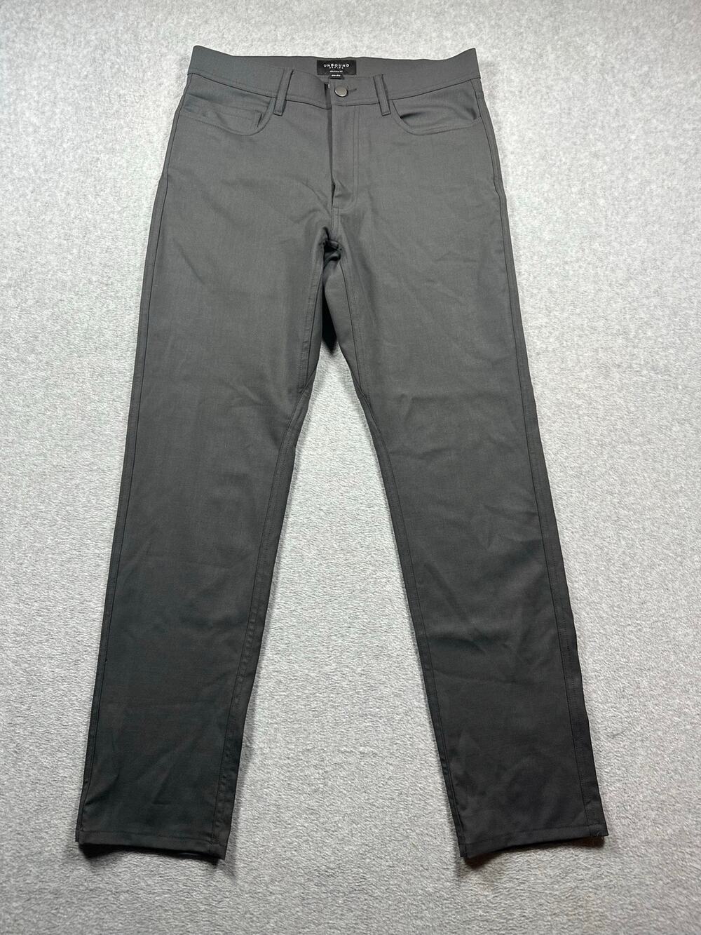 Unbound Merino Chino Pant Men's Size 30x30 Charcoal Gray 5-Pockets Relaxed Fit